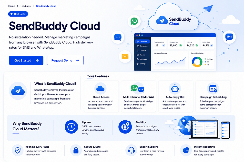 SendBuddy - Cloud WhatsApp & SMS Marketing Panel