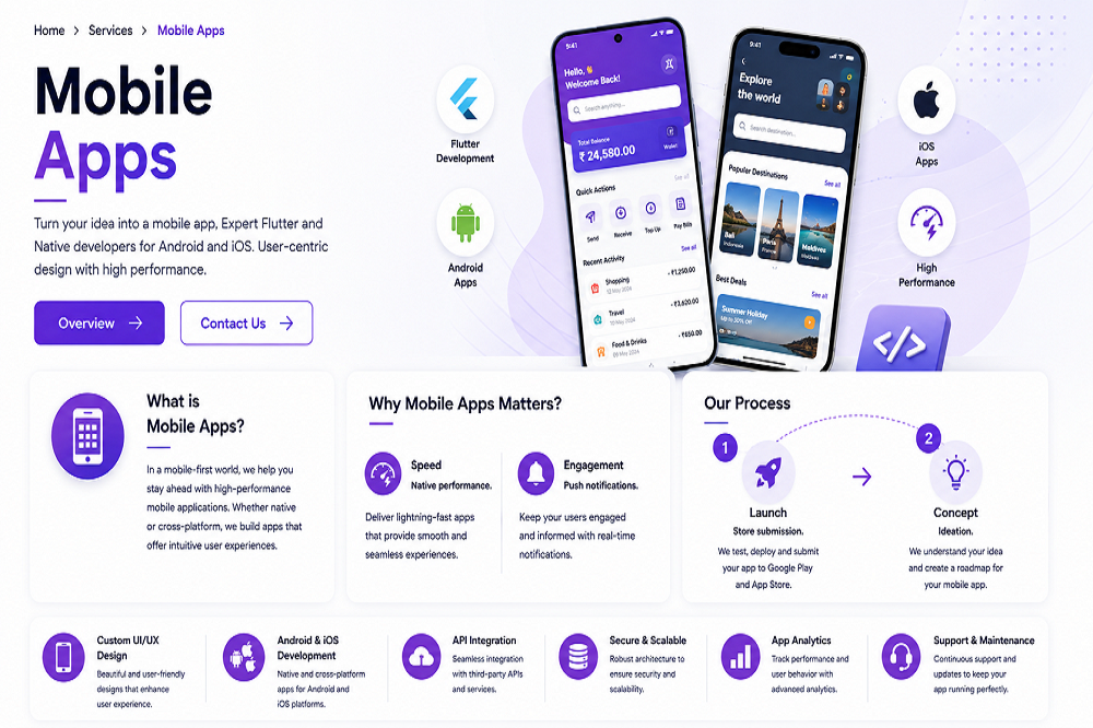 Mobile App Development Company (Android & iOS)