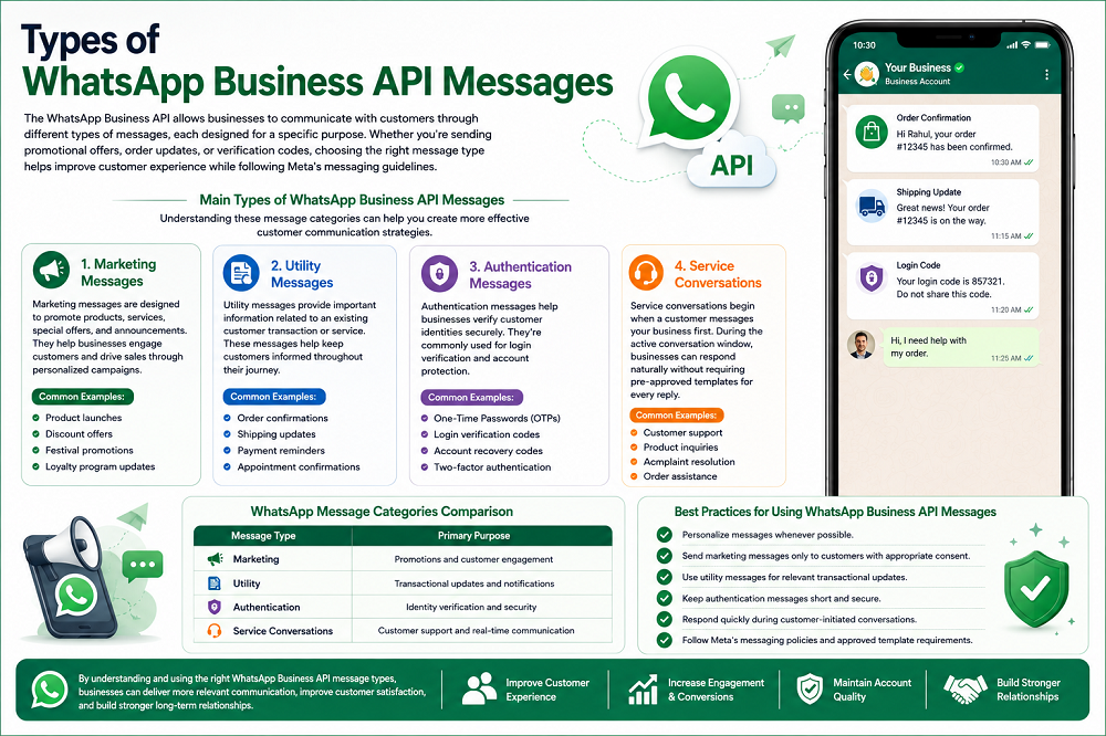 Types of WhatsApp Business API Messages